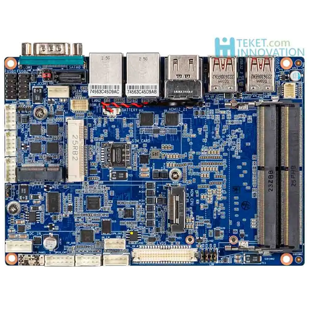 Gigabyte QBiP-1255A 3.5'' SBC Motherboard with Socket FCBGA1744 Intel Core i7-1255U 2xDDR4 4xCOM,1xSATA 2x2.5GbE LAN 2xHDI, LVDS