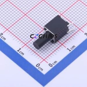 TS-1095KD-A18B3-D2 Tactile Switch Through hole,6x6mm Switch Single Pole Single Throw Round Button 2.5N Through Hole - Product Image 1