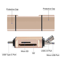 Adaptador OTG inteligente, lector de tarjetas de memoria, Micro USB tipo C SD TF, lector de tarjetas de teléfono móvil