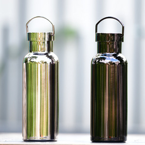 Nouveau lancé 2025 électrolytique Double paroi 500ml bouteilles d'<span class=keywords><strong>eau</strong></span> de sport or argent galvanoplastie 17 oz tasse en métal flacon à vide - Product Image 5