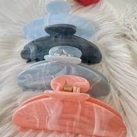 Pinces à cheveux marbrées couleur gelée, motif nuage, pinces requin croissant, accessoires pour queue de cheval pour vacances et stations balnéaires, vente en gros