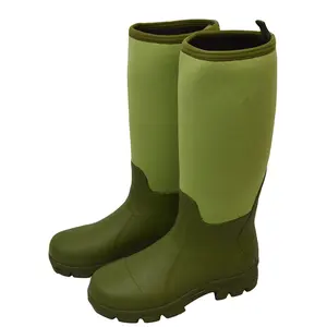 Botas de chuva de neoprene para homens, botas de chuva