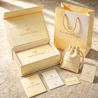 Coffret d'emballage personnalisé de luxe avec estampage à chaud, boîte rigide magnétique pour bijoux, sac en papier, pochette, cartes, boîtes d'emballage en carton