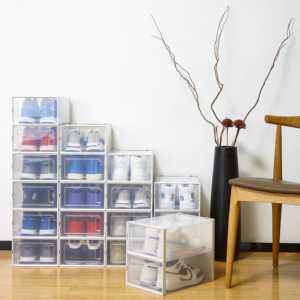 Cajas apilables de plástico Clear <span class=keywords><strong>Jordan</strong></span> Black Artículos para el hogar <span class=keywords><strong>Caja</strong></span> de almacenamiento de <span class=keywords><strong>zapatos</strong></span> transparente - Product Image 5