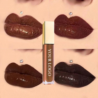 Cosmétiques de haute qualité, vente en gros, gloss marron, support OEM
