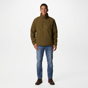 <b>Men</b> Outdoor Sports Casual Hiking Canvas Softshell Windbreaker Waterproof <b>Lightweight</b> Stand Collar <b>Rain</b> <b>Jacket</b> OEM - Product Image 1