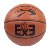 Logo personnalisé 3x3 taille 6 basket-ball 600-650g en cuir PU pour une utilisation intérieure et extérieure