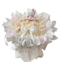 Buket Bunga Mawar Sabun Buatan Tangan Abadi dalam Warna Pink - Sentuhan Peri yang Elegan untuk Ulang Tahun & Festival Qixi