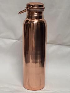 Pure <b>Copper</b> Straight Cup Water <b>Bottle</b> for Outdoor Hiking Use Minimalist Design Metal Body Direct <b>Drinking</b> With Health Benefits - Product Image 4