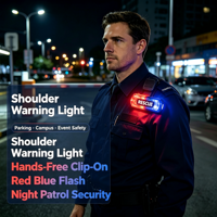 Feux de signalisation d'urgence, LED rouge et bleue, clignotants, montage magnétique, rechargeables et fonctionnant sur piles, lumière réfléchissante pour épaule