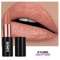 Produit en stock d'usine - Pas de logo disponible pour la personnalisation. Rouge à lèvres métallique nourrissant effet miroir longue tenue et hydratant.