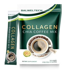 Café de Chia con Colágeno 10*12g - Café Saludable para Adelgazar con Colágeno y Glutatión - Café Adelgazante 11 en 1 - Product Image 1