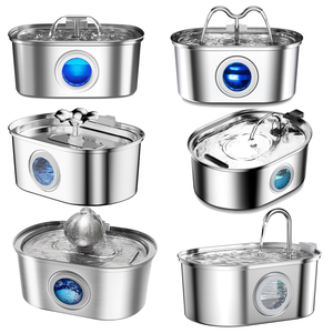 Bình nước uống tự động bằng thép không gỉ Pet lux, bơm êm, máy cấp nước di động cho thú cưng với cửa sổ hiển thị mực nước - Product Image 4