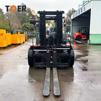 Chariot élévateur GPL 5 tonnes TDER, directement de l'usine, avec moteur EPA, pneus avant doubles et positionneur de fourches à déplacement latéral