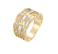 Gold PVD-Beschichtung Unisex Ring Multi Layer Uhren armband Schnalle Stapel ringe Verlobung sring Geschenk für Sie