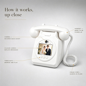 Teléfono con Pantalla y Cámara para Grabación de Mensajes en Video, Libro de Visitas para Eventos - Product Image 2