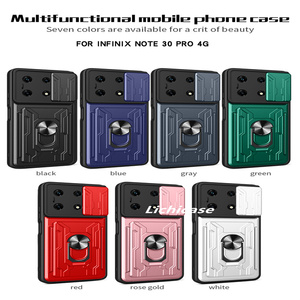 Lichicase Cámara protectora desmontable billetera ranura para tarjeta funda de parachoques para itel A60 TPU PC 2 en 1 cubierta dura - Product Image 6