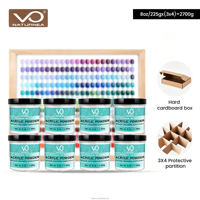 Poudre acrylique transparente en vrac pour ongles, emballage carton OEM, kit de poudre acrylique rose couvrante pour ongles, vente en gros