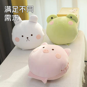 หมอนรูปตัวยูรูปกบสีเขียว หมอนหนุนแบบพกพาสำหรับนักเรียนออฟฟิศ รองรับการนอนหลับ รองรับคอ พร้อมกระเป๋าซิป - Product Image 2