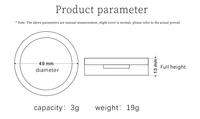 Conteneur de fard à joues en plastique transparent vide palette de fards à paupières compacte