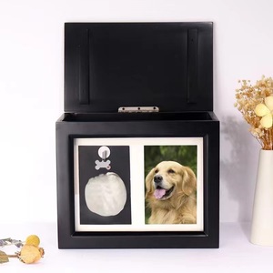 Wholesale Dog & Paw Print Wooden Pet Memorial <b>Box</b> with Frame Set Imprint Kit Photo Display Eco-Friendly Urn <b>for</b> <b>Ashes</b> - Product Image 3
