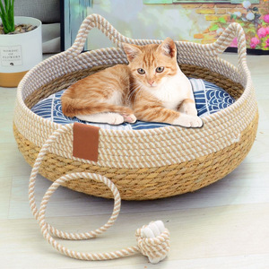 Cesti Intrecciati Decorativi per Regali, Coperte per Neonati, Cesti Portaoggetti in Corda di Cotone per Gatti e Cani - Product Image 3