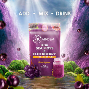 Poudre de mousse d'Irlande de haute qualité, végétalienne, sachet de poudre de vitamine de mousse d'Irlande, renforce l'immunité, poudre de mousse d'Irlande à la baie de sureau - Product Image 5