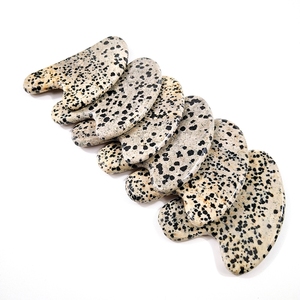<span class=keywords><strong>Jaspe</strong></span> dálmata de corazón natural, piedra Natural gua sha, herramienta de masaje facial, nueva moda - Product Image 6