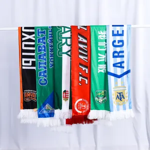 Шарф национальной команды 2023, шарф из полиэстера с принтом на заказ, оптовая продажа шарфов для футбола
