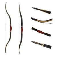 Arc à poulies traditionnel laminé AF Archery 51 pouces, style turc, pour l'équitation et la chasse