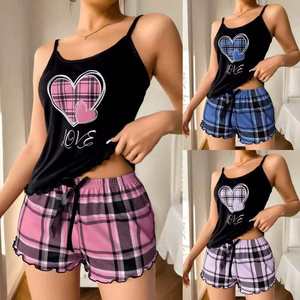 Vêtements de Nuit pour Femmes Printemps-Été Dernière Collection, Pyjamas Sexy pour Femmes, Tenues d'Intérieur, <span class=keywords><strong>Ensemble</strong></span> de Lingerie Féminine - Product Image 2