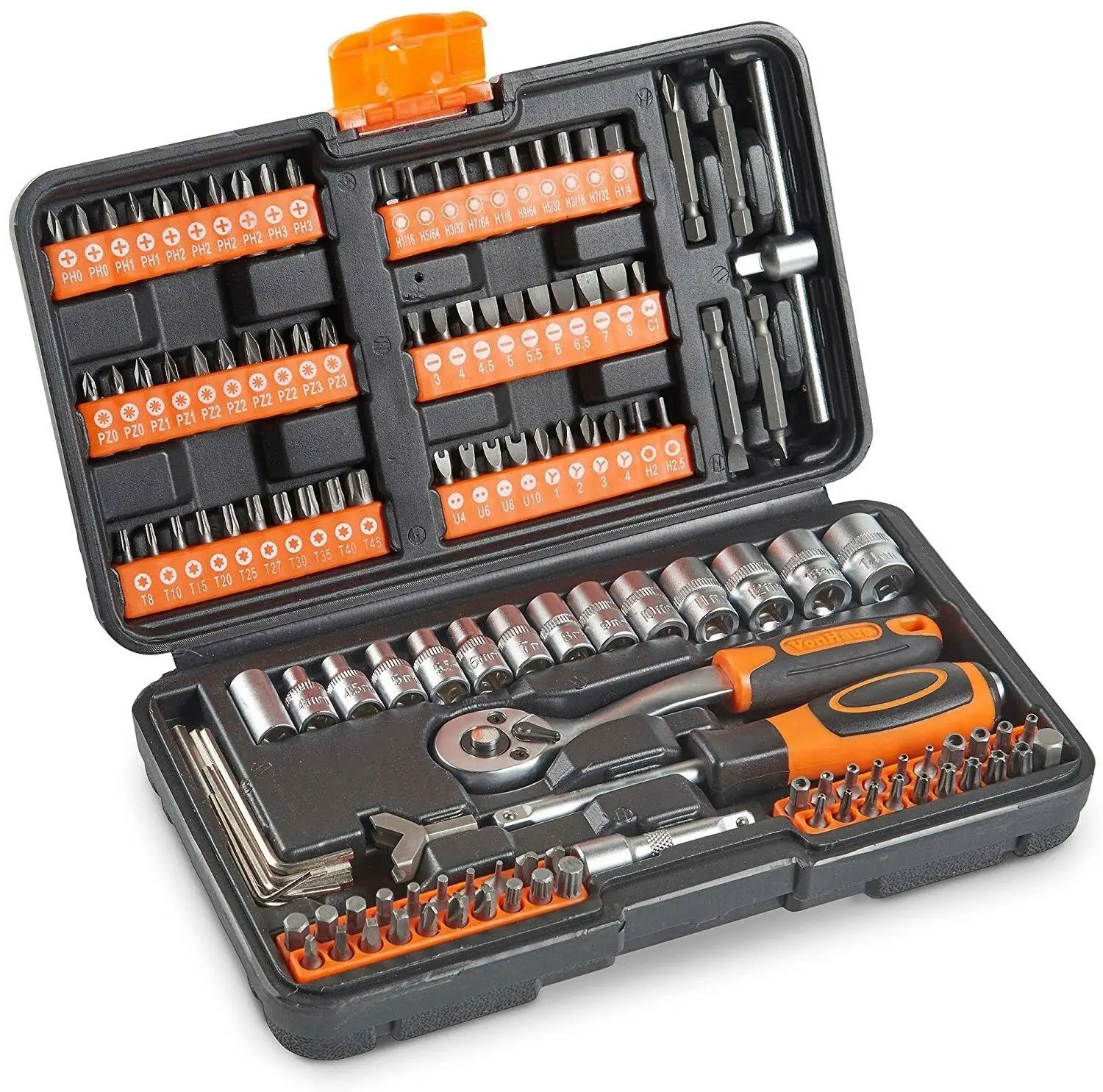 hand tool kit Hot Selling 130-piece 1/4" Sockets Set With Carry Case