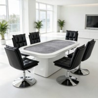 Tabouret de bar pivotant contemporain en similicuir avec base chromée