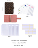 Joytop tragbarer A7 Binder Magic Pearl Notebook PU Cash Budget Binder