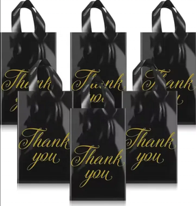 Recyclable <strong>PE</strong> Plastic Packaging Boutique <strong>Bag</strong> Manufacturers <strong>Personalised</strong> Tote Shopping <strong>Bags</strong> with Flexiloop Handle - Product Image 5
