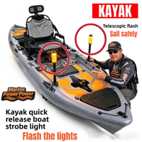 Lampe LED télescopique Yak Outdoors pour kayak, avec connecteur à dégagement rapide, portable, pour signalisation marine et éclairage de conduite