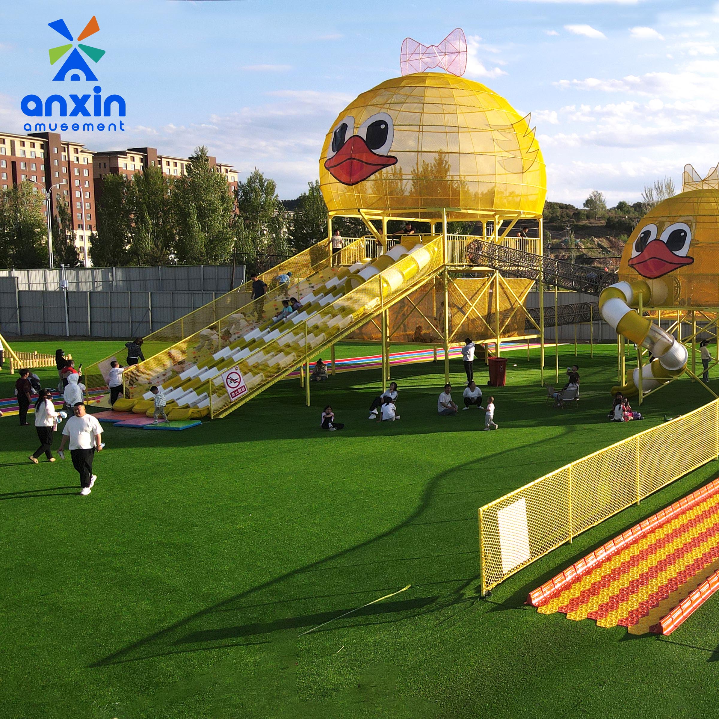 Direct Factory Sale Rave Duck Custom Made Steel Outdoor Amusement Facilities for Schools and Shopping Malls Designed in China