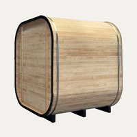 Hachillspa Traditionelle quadratische Würfel Sauna 4-6 Personen Outdoor Thermo Fichte LED Beleuchtung Glasfront Elektrisches Massivholz Home