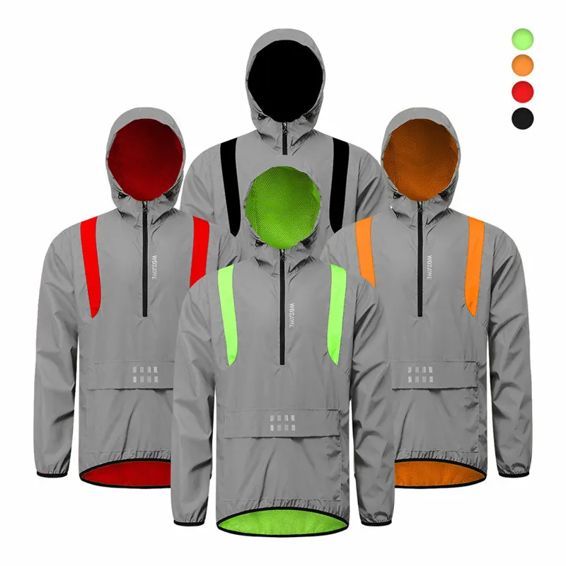 Uzun kollu erkek gömlek giyim bisiklet su geçirmez yansıtıcı ceket Hoodies erkekler