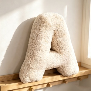 Decoración Creativa para Dormitorio Infantil, Regalo para Niños Pequeños, Juguete Educativo, 26 Letras del Alfabeto Inglés, Números, Símbolos Matemáticos, Cojín de Felpa Blanco - Product Image 4