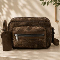 Sac à bandoulière léger décontracté pour femme 2026, sac à main en jean tendance, fermeture éclair, polyester, couleur unie, portable