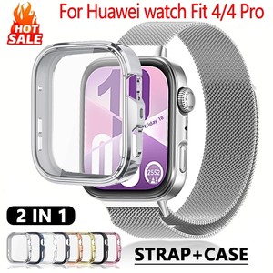 Bracelet de montre magnétique en acier inoxydable Milanese Loop pour Watch Fit 5 <span class=keywords><strong>Pro</strong></span> / Fit <span class=keywords><strong>4</strong></span> <span class=keywords><strong>Pro</strong></span> / 3, accessoires de bracelet - Product Image 1