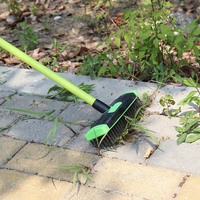 Bloc de pavé de jardin, allée, fissures, Patio, outil de désherbage 3 en 1, plate-forme rigide, gommage, toit, mousse, brosse métallique, balai, grattoir