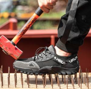 JIANKUN-Zapatos DE TRABAJO unisex con punta de acero para <span class=keywords><strong>hombre</strong></span>, OEM ODM y calzado de seguridad, suela de goma antideslizante, transpirable, antigolpes - Product Image 4