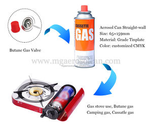 OEM/ODM MIJIA marca ISO9001 certificado 227g bote de gas <span class=keywords><strong>butano</strong></span> vacío 65x158mm cilindro de hojalata logotipo impreso para aerosol - Product Image 3