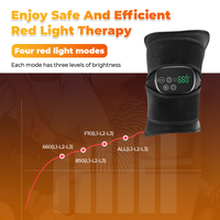 Ceinture de massage infrarouge 660 nm 850 nm pour soulager la douleur musculaire, portable pour le bras/le genou/le ventre/le dos/la taille, thérapie par lumière rouge, coussin de massage pour tout le corps, 4 niveaux