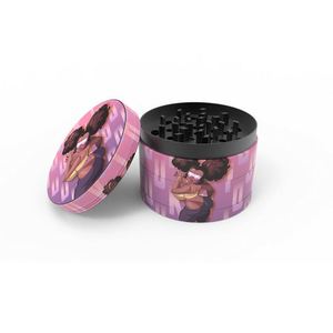 Broyeur à herbes en métal en alliage de zinc, 4 couches, 40MM 50MM 55MM, avec logo personnalisé et impression intégrale, pour boutiques de fumeurs, vente en gros - Product Image 3