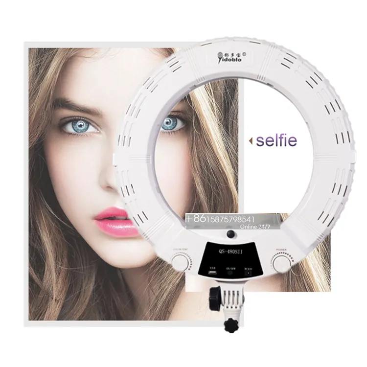 Yidoblo QS-480SII ringlight 18 inch 45cm beauty photographic ring light for makeup with USB