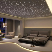 Panneau Acoustique Spesonic Faux Plafond Fibre de Polyester Lumineuse Plafond Étoilé Optique Panneau de Plafond Étoile LED pour Décoration de Théâtre