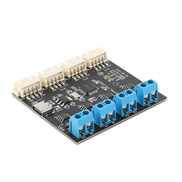 USB Type-C to 4-channel UART TTL Serial Port+4-channel RS485 Serial Port Module CH348 Multi-channel Expansion Board